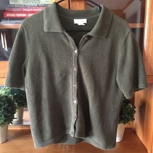 Vintage Button Up Knit Shirt
